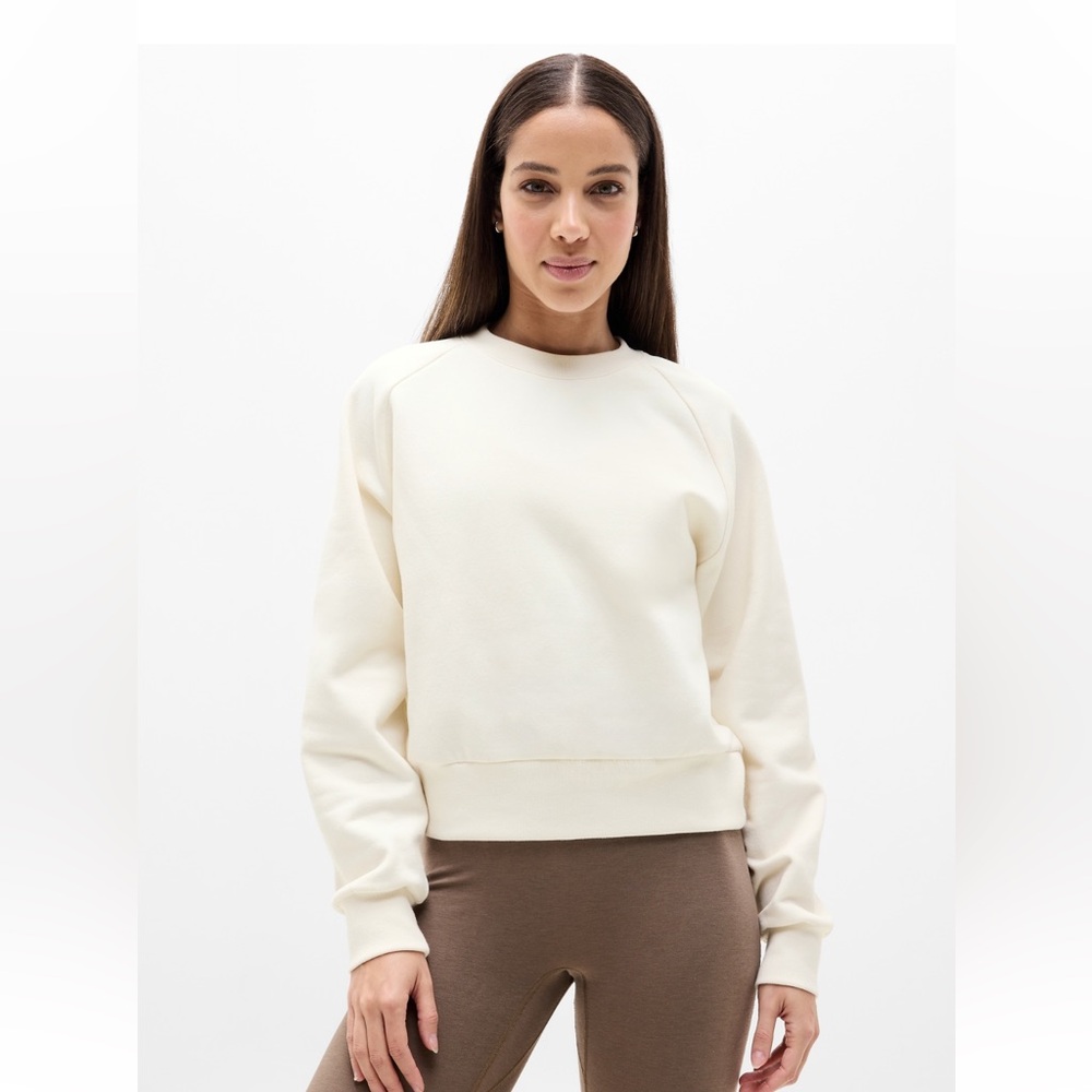 Athleta Off-White Crewneck Pullover